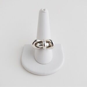 800 Silver Modernist Ring Band Hollow Puffed Electroform Jewelry Size 9.75